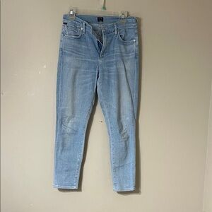 Citizens Of Humanity Sky Blue Cropped Jeans